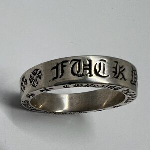 Authentic Chrome Hearts F You Ring Sterling Silver